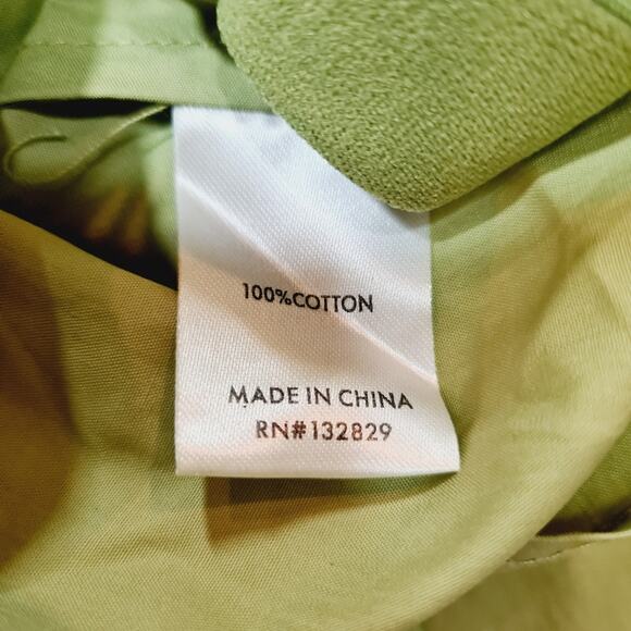 L'Academie Tereza Poplin Crop Top in Moss Green Small - Picture 5 of 9